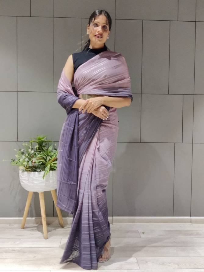 DAC Tassles Designer Chiffon Party Wear Readymade Sarees Wholesale Market In Surat
